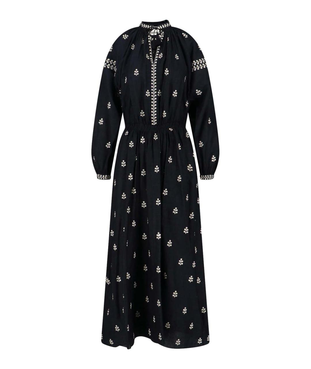 ISABEL MARANT Черное шелковое повседневное платье, фото 1