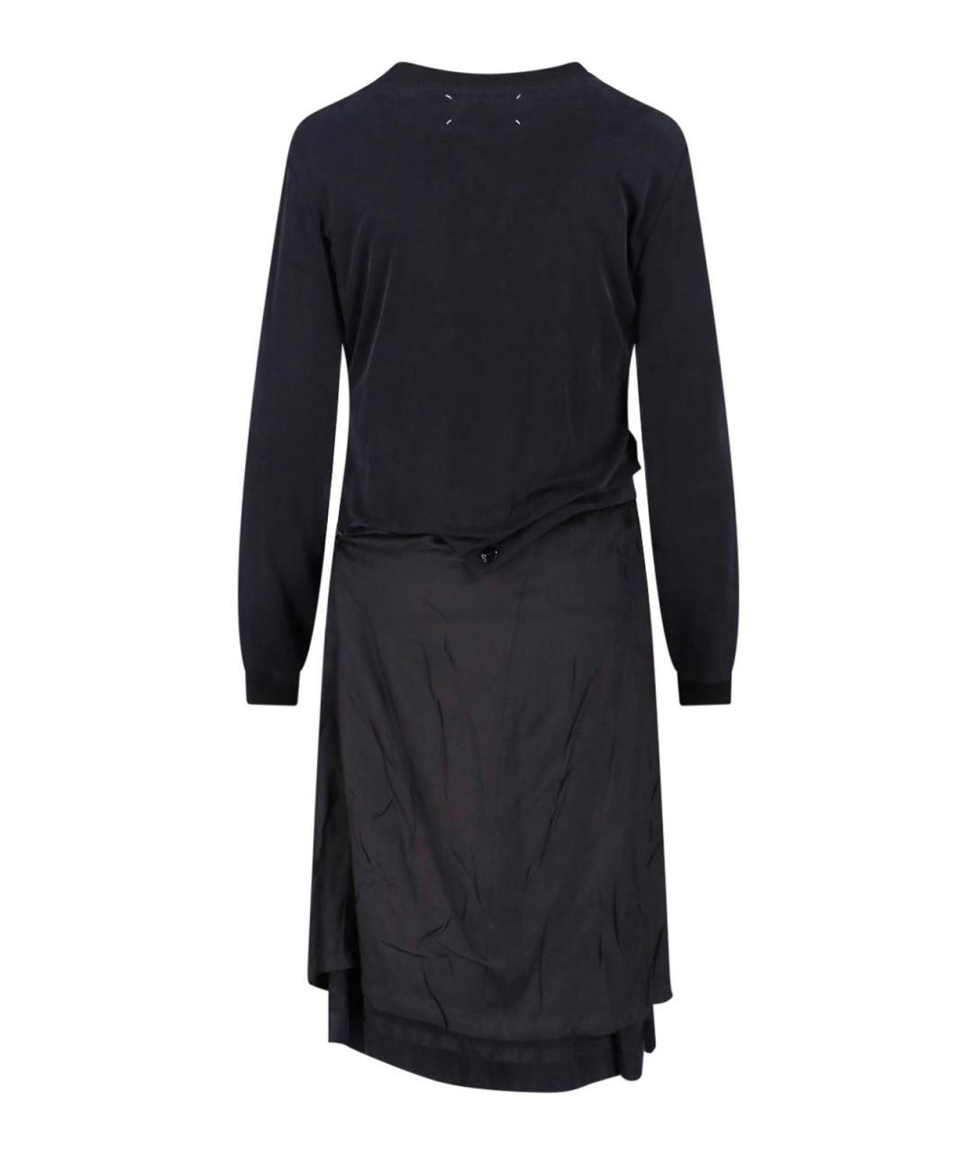 MAISON MARGIELA Черное вискозное повседневное платье, фото 2