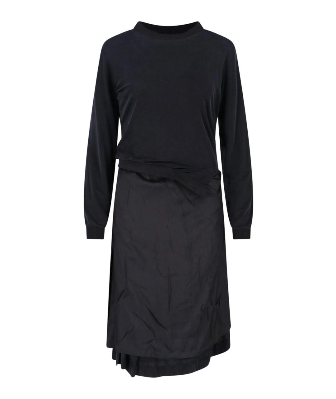 MAISON MARGIELA Черное вискозное повседневное платье, фото 1