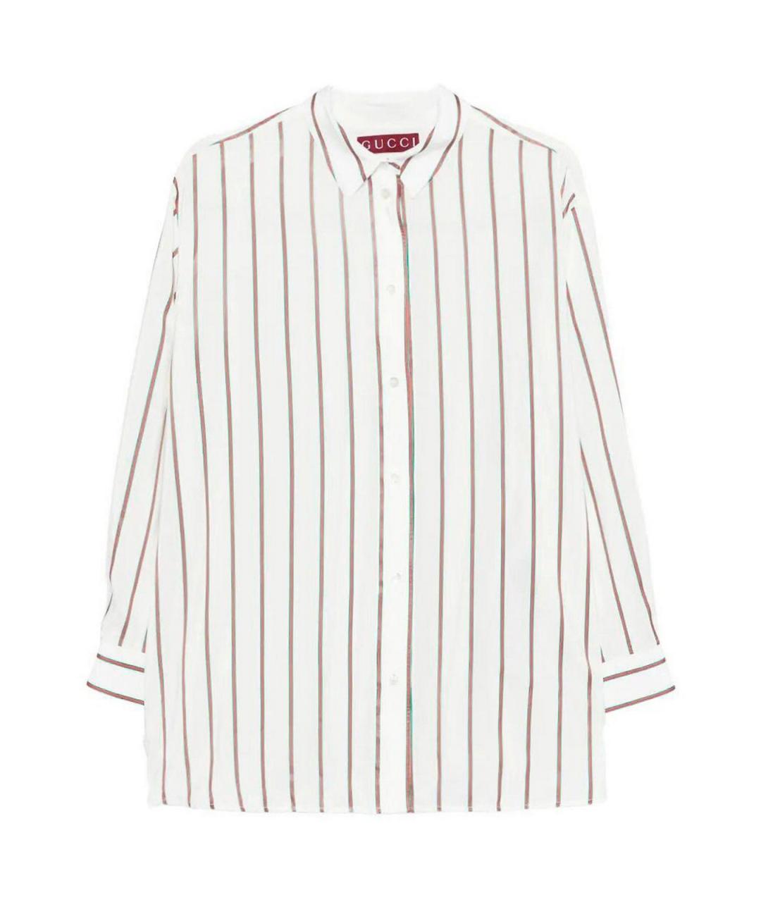 GUCCI Белая шелковая рубашка, фото 1