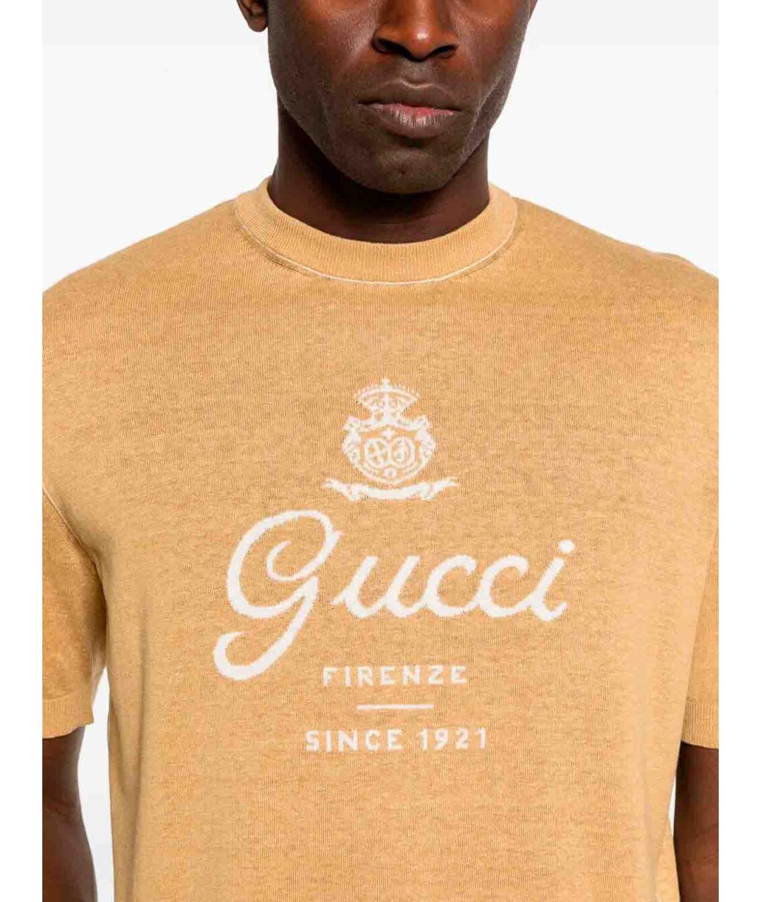 GUCCI Оранжевый шелковый джемпер / свитер, фото 3