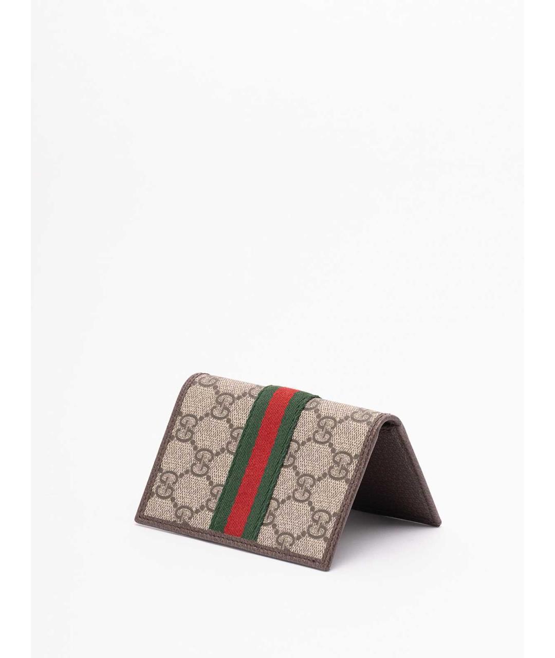GUCCI Бежевый полиуретановый кошелек, фото 2