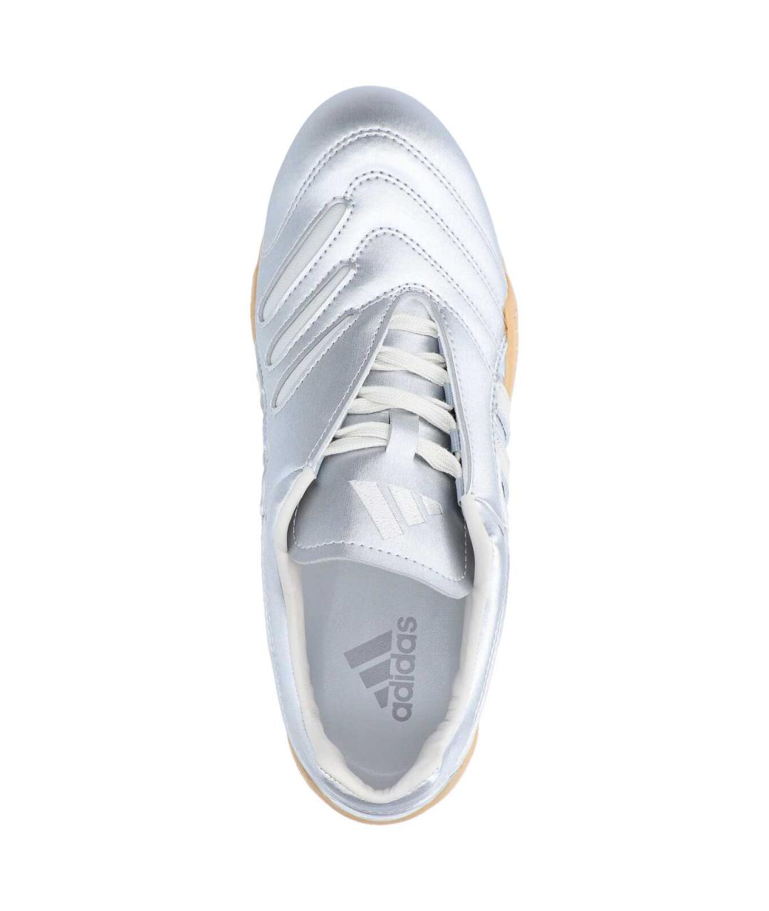 ADIDAS Серебряные кожаные кроссовки, фото 5