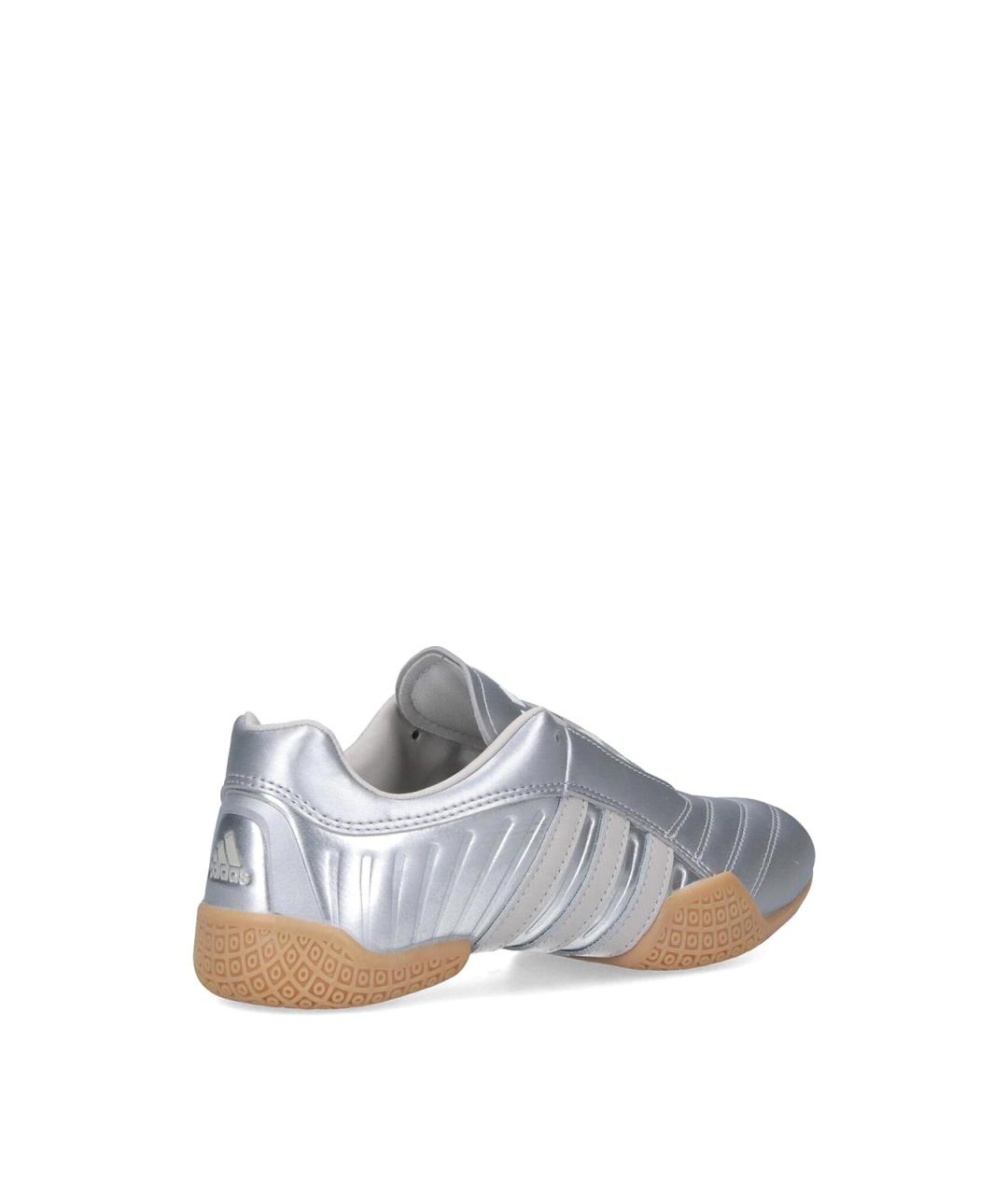 ADIDAS Серебряные кожаные кроссовки, фото 4