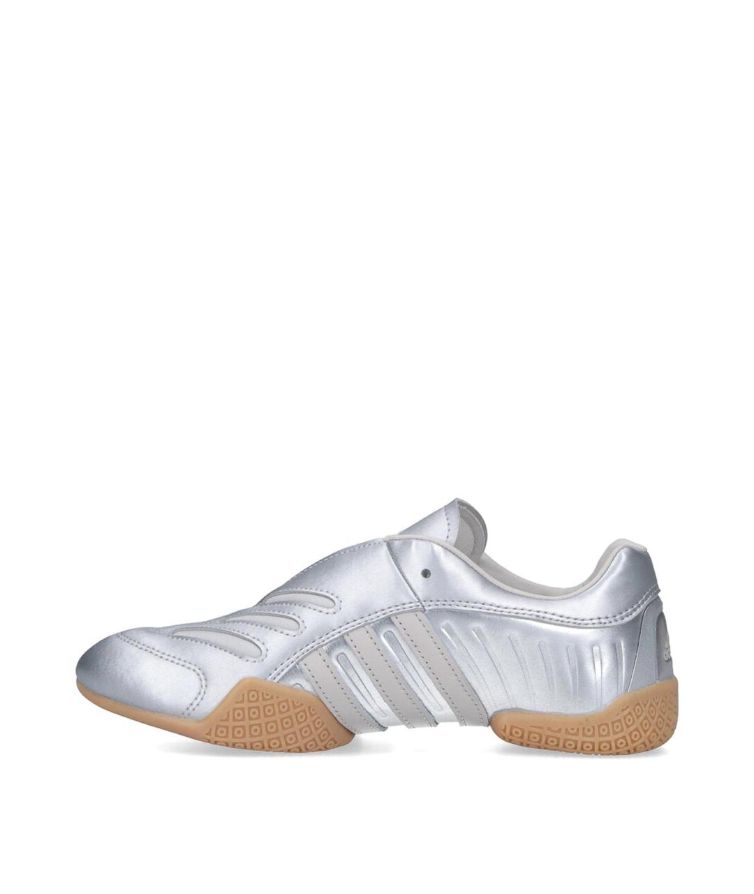 ADIDAS Серебряные кожаные кроссовки, фото 3