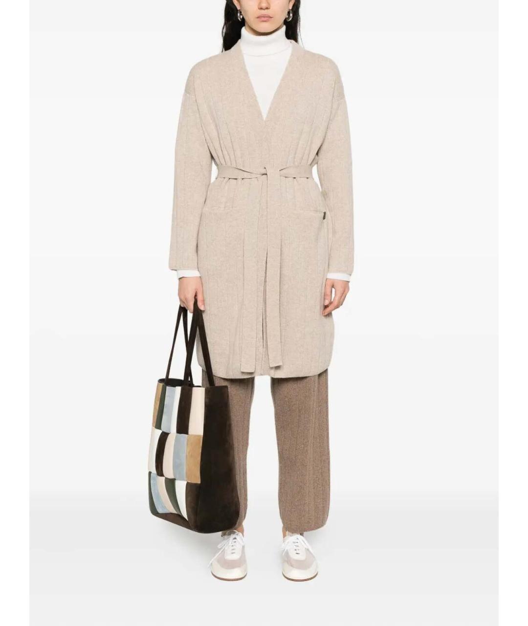 MAX MARA Бежевый кашемировый кардиган, фото 2