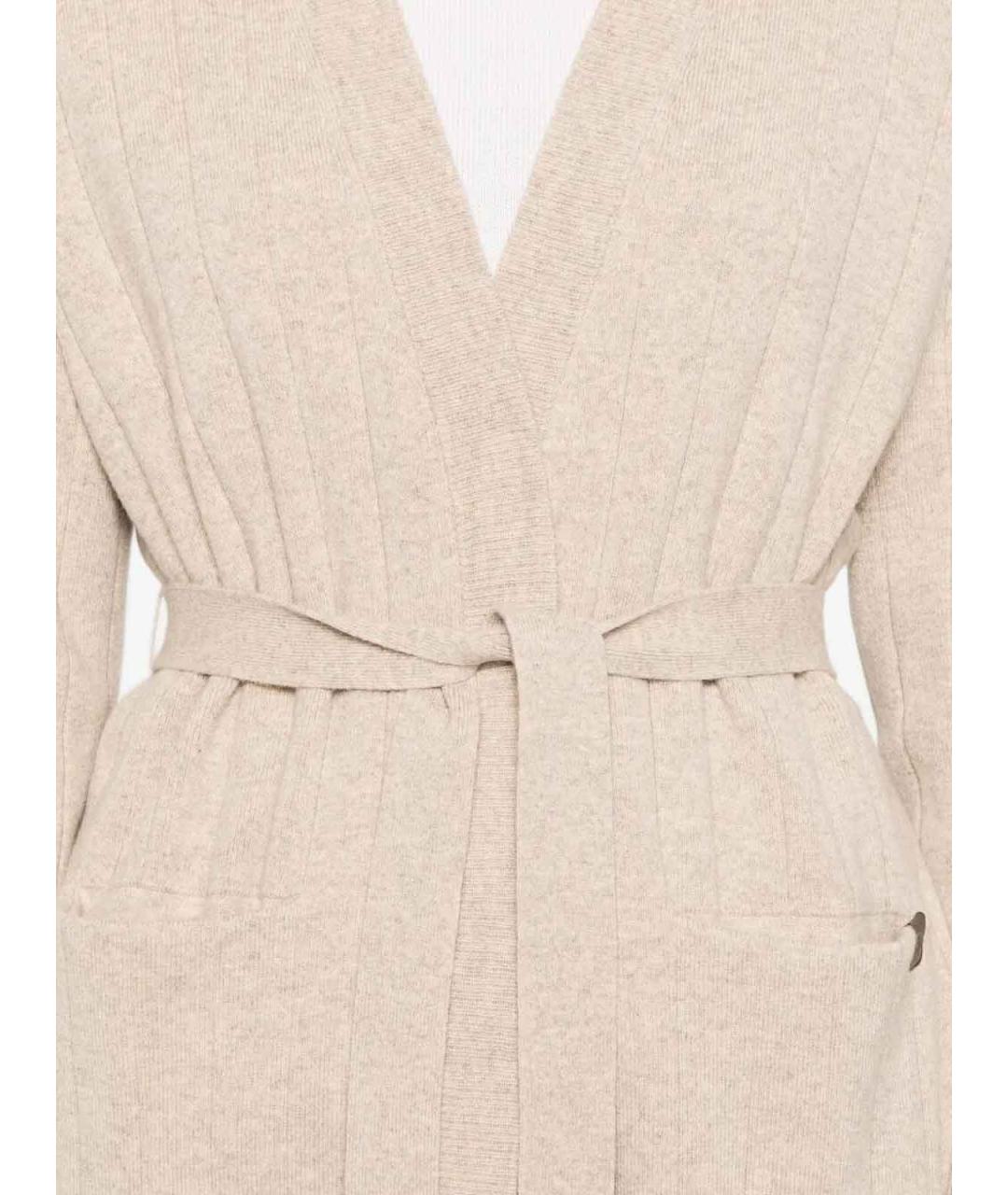 MAX MARA Бежевый кашемировый кардиган, фото 3