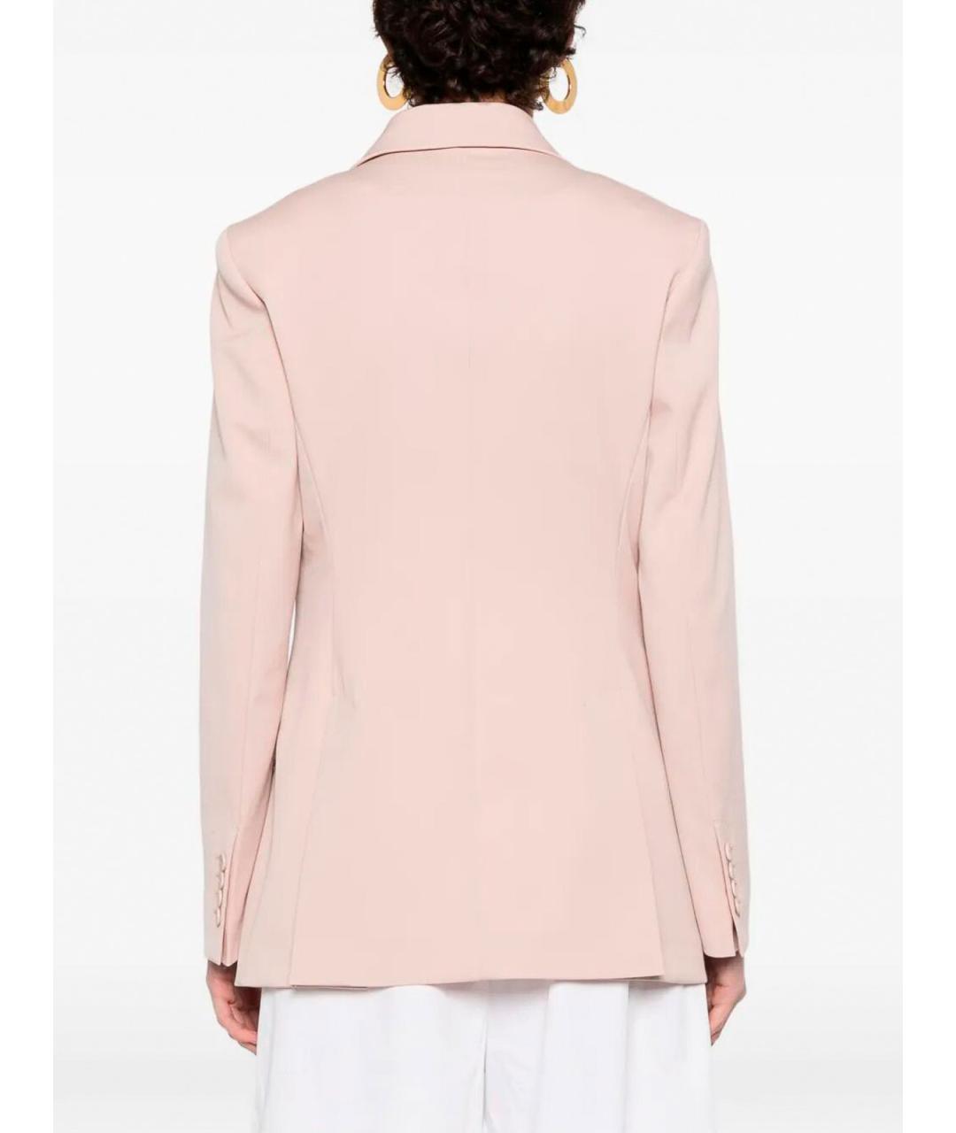 MAX MARA Розовый шерстяной жакет/пиджак, фото 4