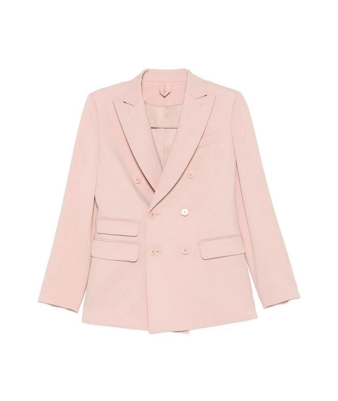 MAX MARA Розовый шерстяной жакет/пиджак, фото 1