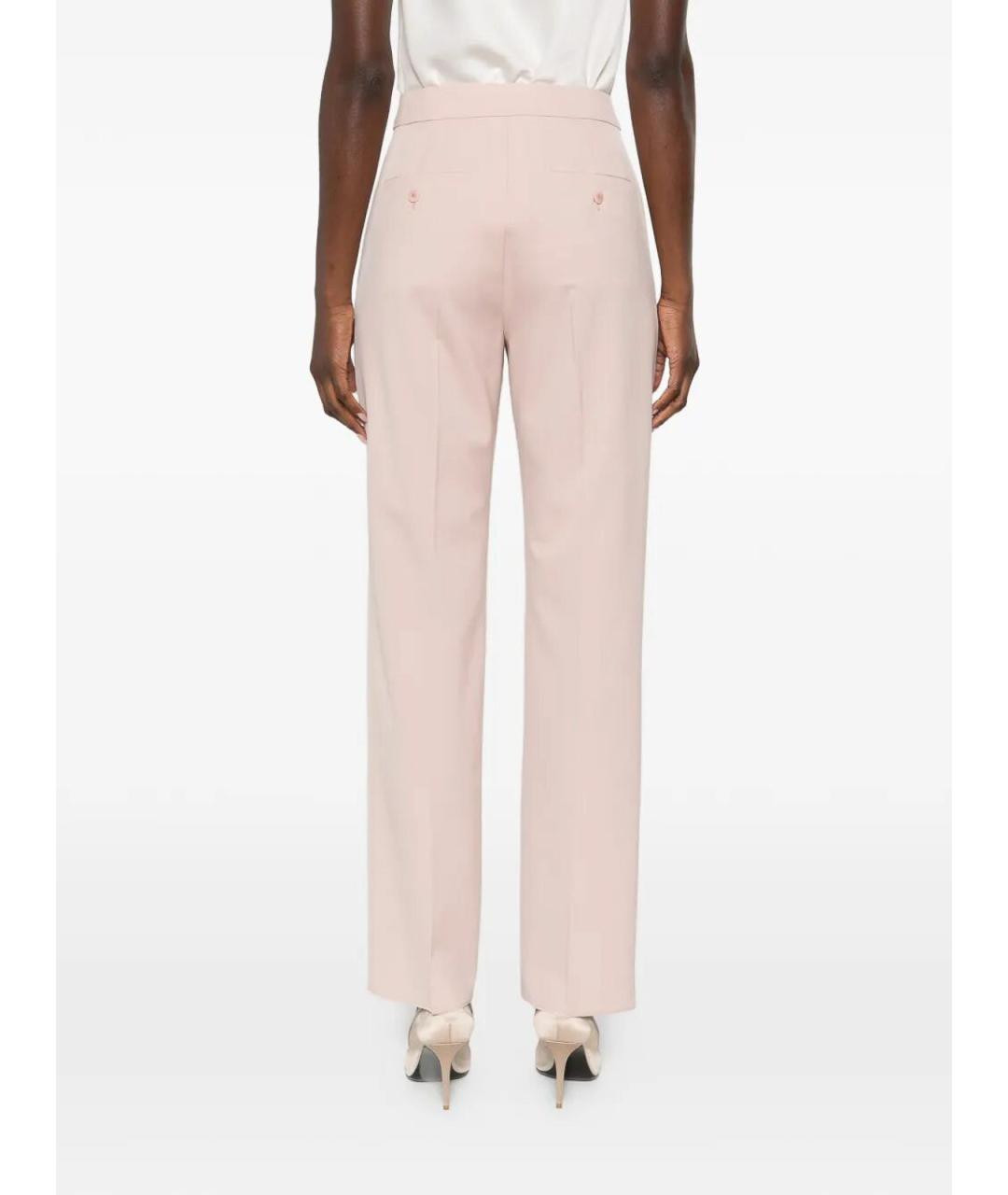 MAX MARA Розовые шерстяные брюки широкие, фото 3