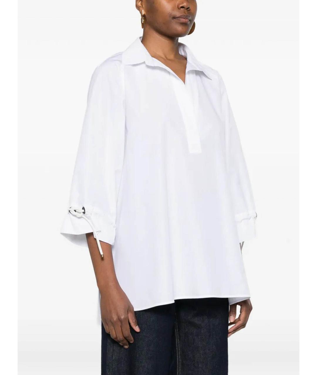MAX MARA Белая хлопковая рубашка, фото 3