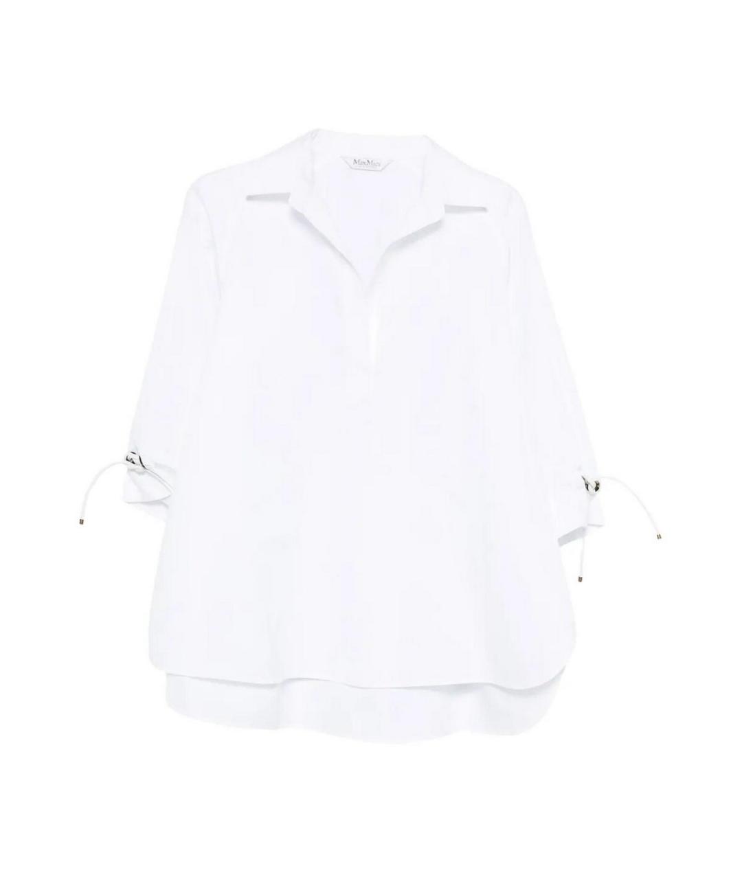 MAX MARA Белая хлопковая рубашка, фото 1