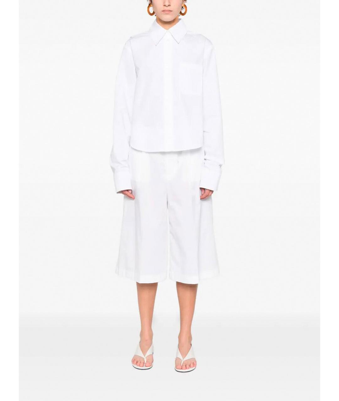 SPORTMAX Белая хлопковая рубашка, фото 2