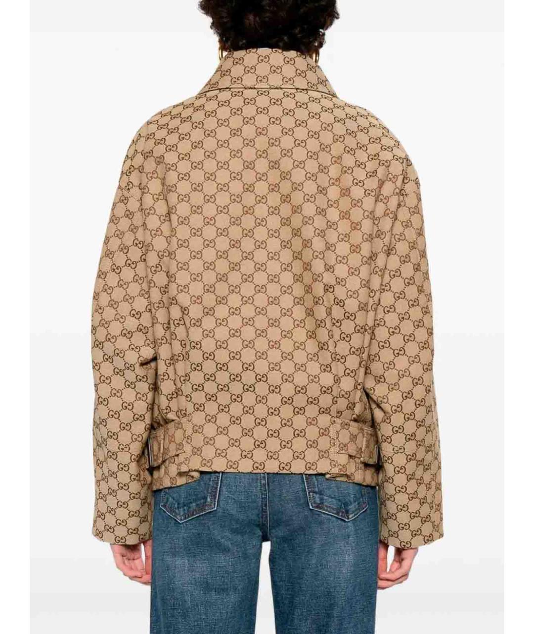 GUCCI Бежевая полиэстеровая куртка, фото 5