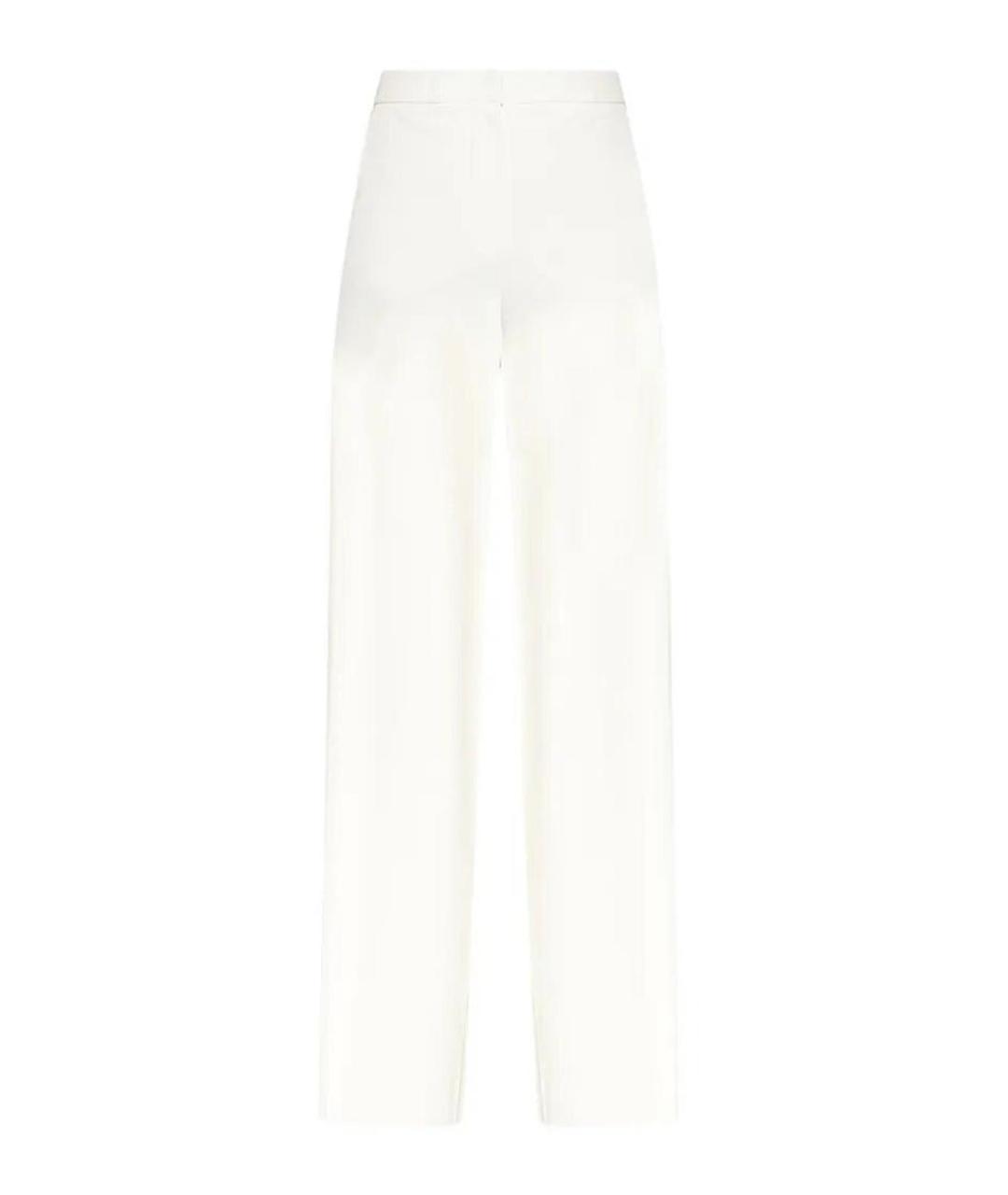 MAX MARA Белые хлопковые брюки широкие, фото 1