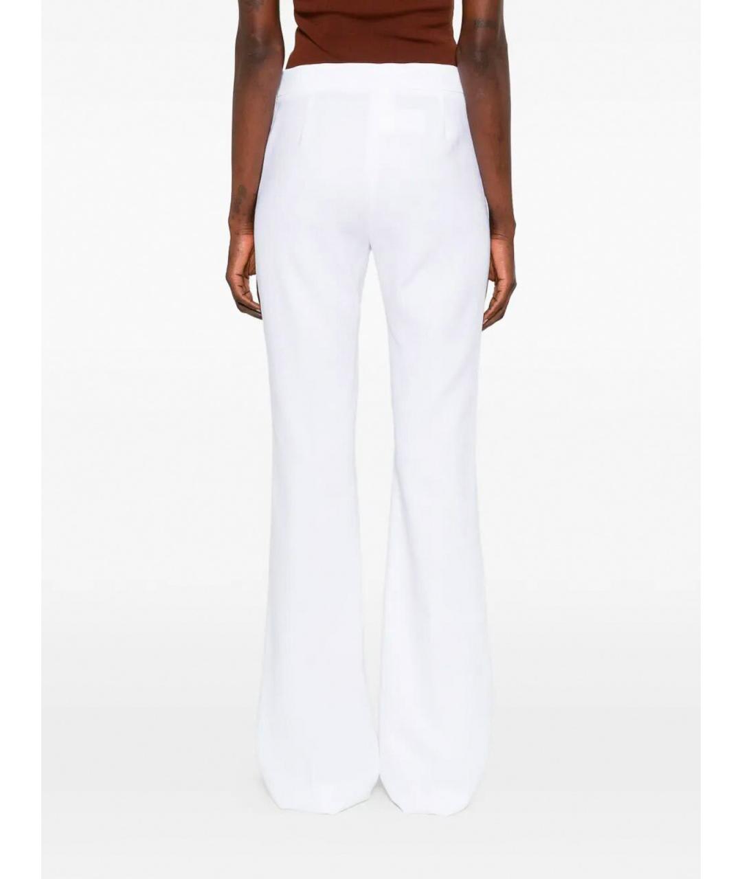 MAX MARA Белые хлопковые брюки широкие, фото 4