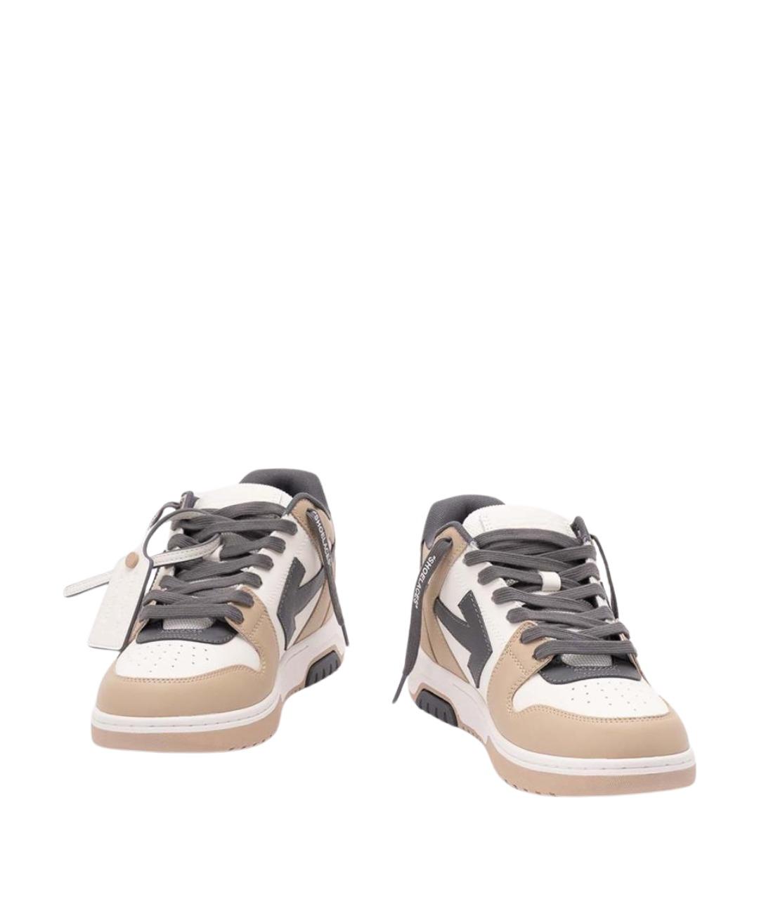 OFF-WHITE Мульти кожаные низкие кроссовки / кеды, фото 2