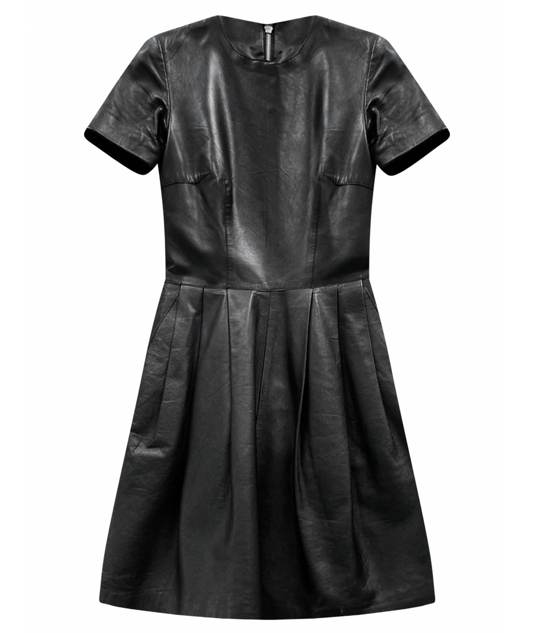 IRIS & INK  Черное кожаное повседневное платье, фото 1