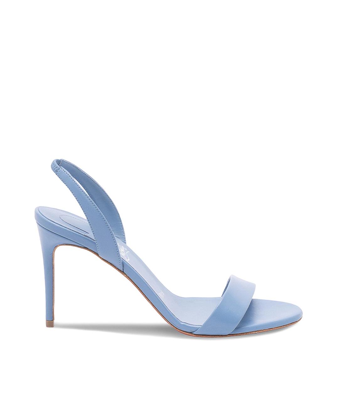 CHRISTIAN LOUBOUTIN Голубые кожаные босоножки, фото 1