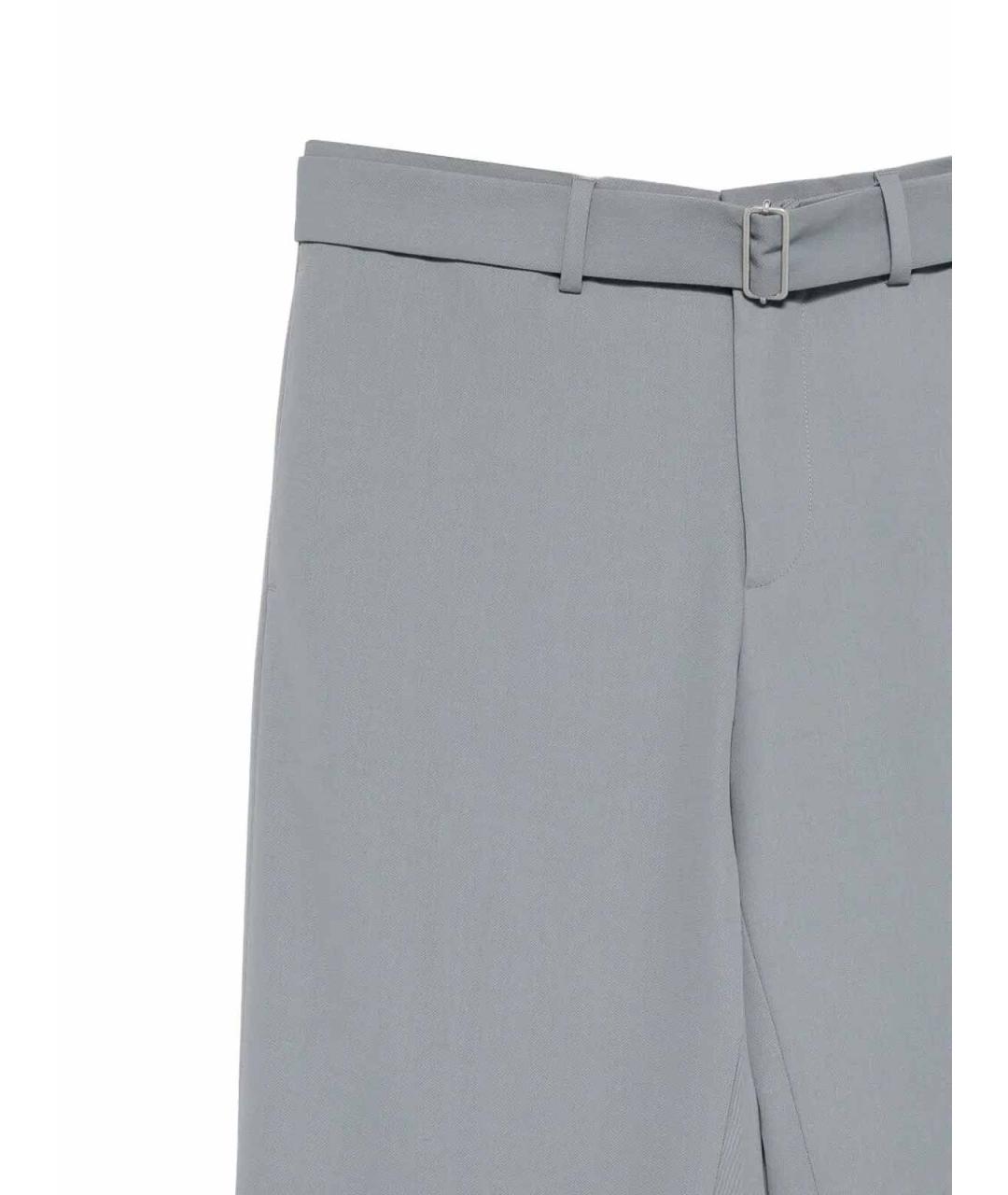 LARDINI Серые шерстяные повседневные брюки, фото 3