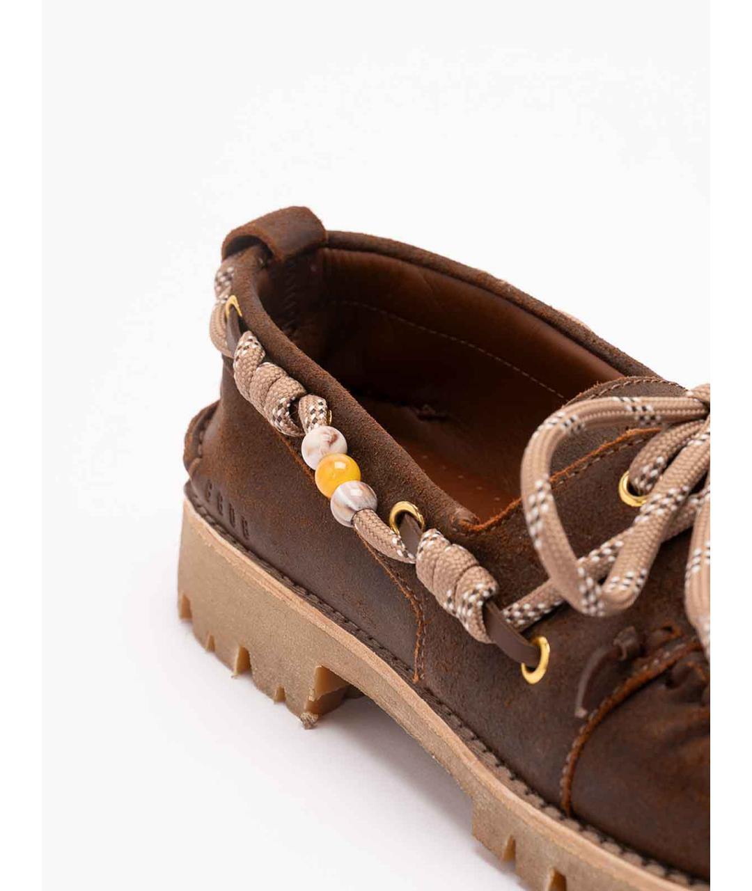GOLDEN GOOSE DELUXE BRAND Коричневые кожаные лоферы, фото 5