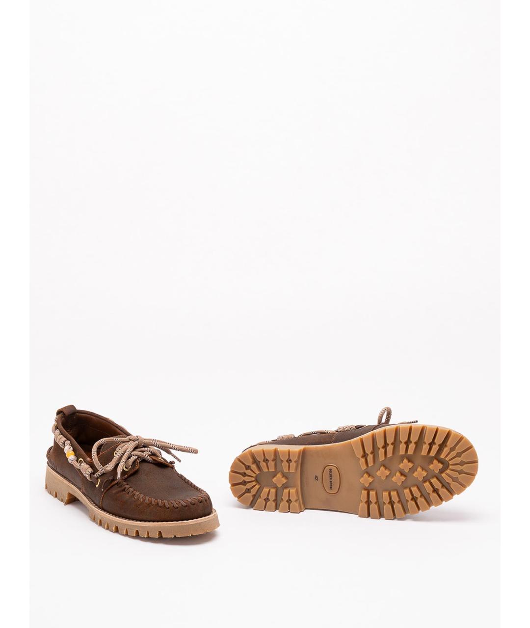 GOLDEN GOOSE DELUXE BRAND Коричневые кожаные лоферы, фото 4