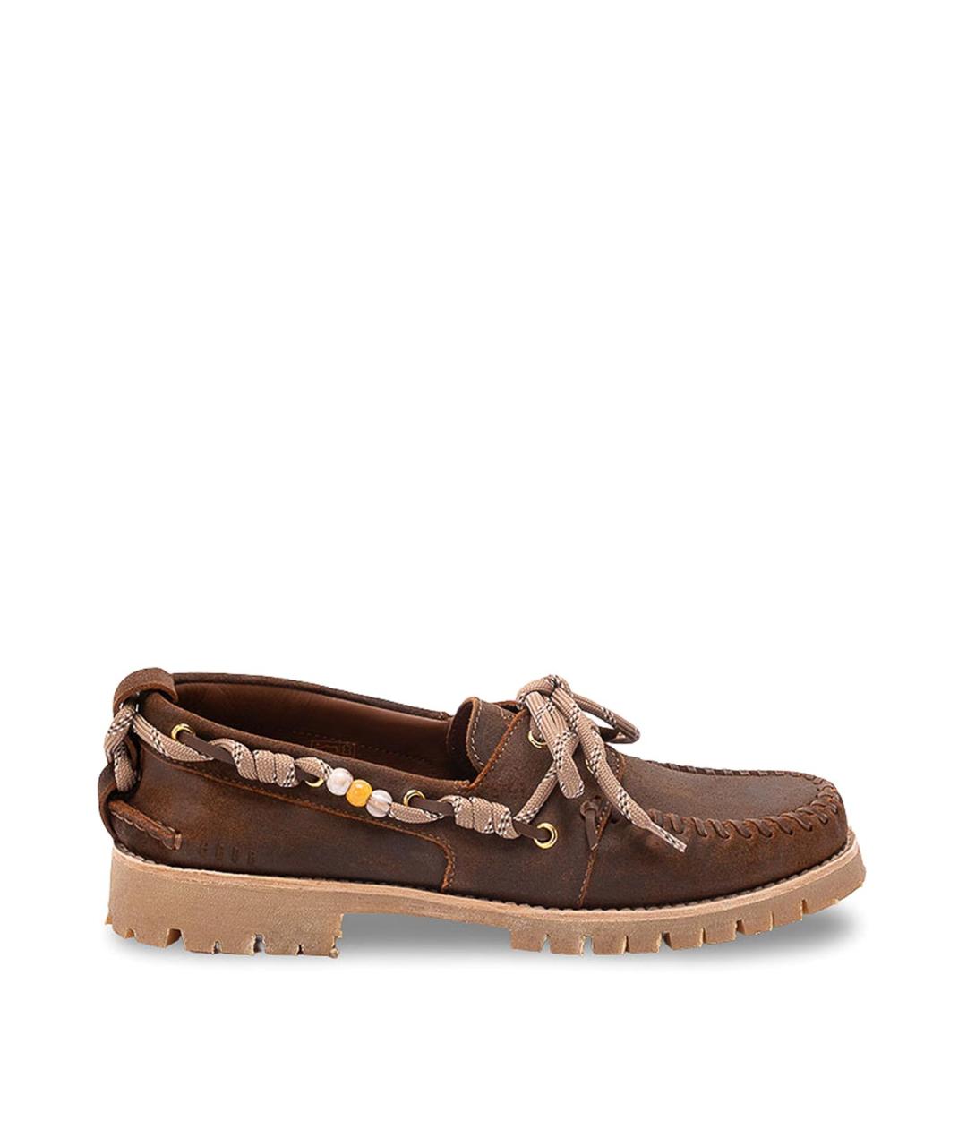 GOLDEN GOOSE DELUXE BRAND Коричневые кожаные лоферы, фото 1