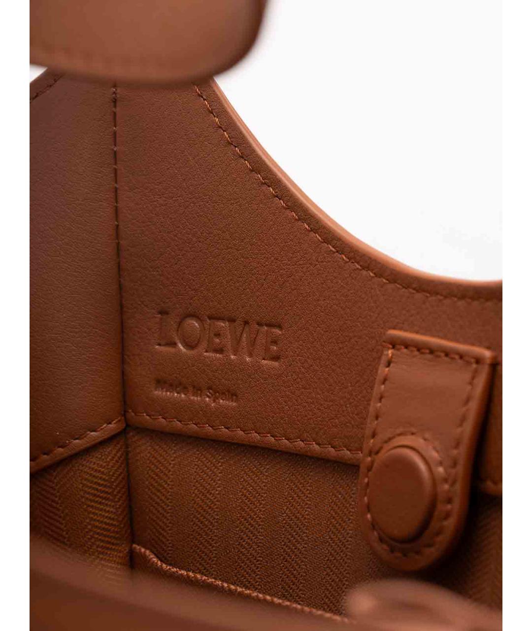 LOEWE Коричневая кожаная сумка тоут, фото 5