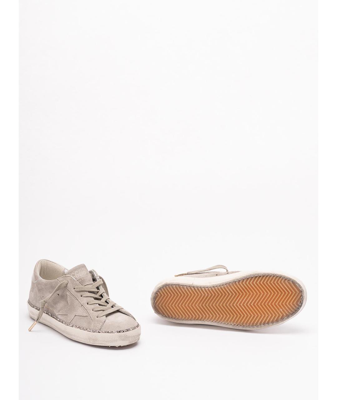 GOLDEN GOOSE Бежевые кожаные кроссовки, фото 4