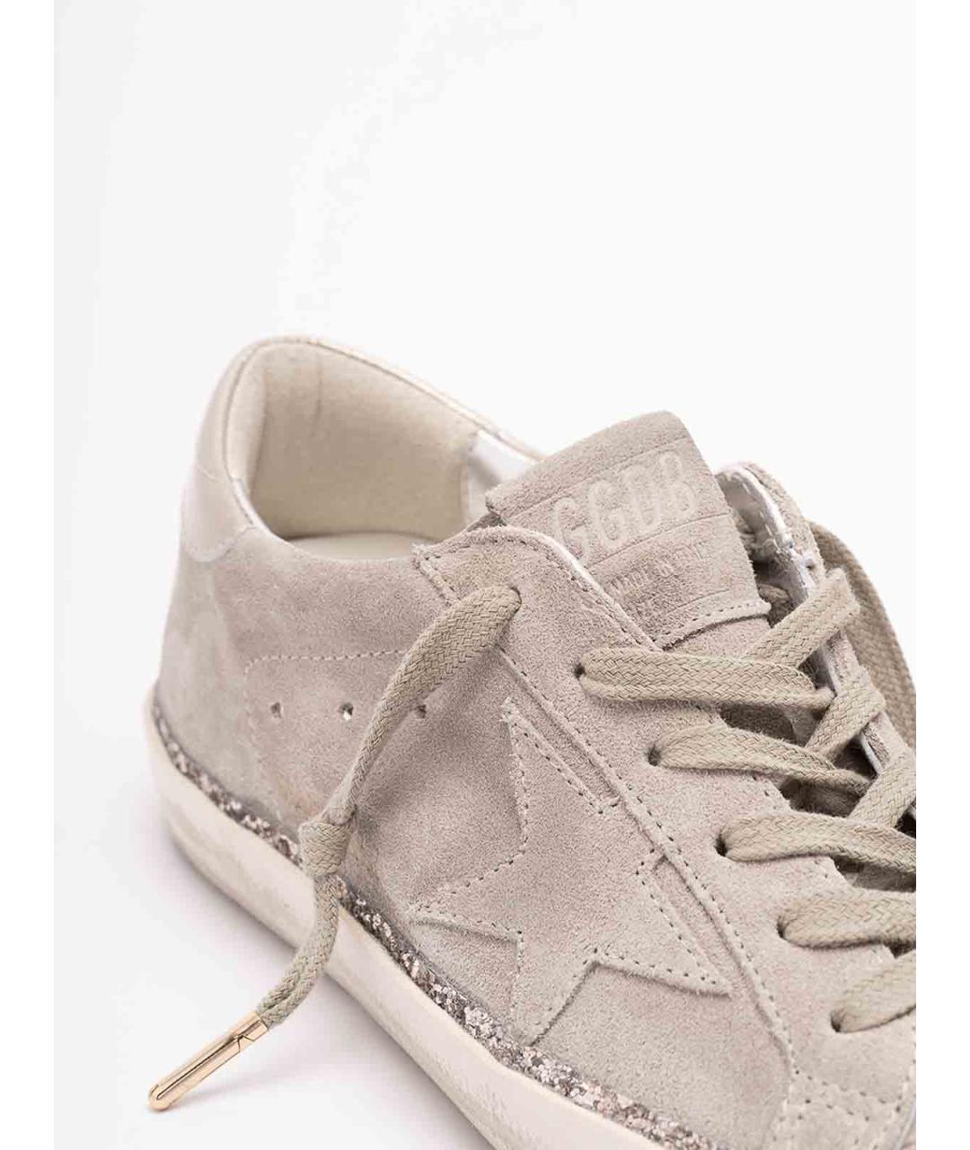 GOLDEN GOOSE Бежевые кожаные кроссовки, фото 5