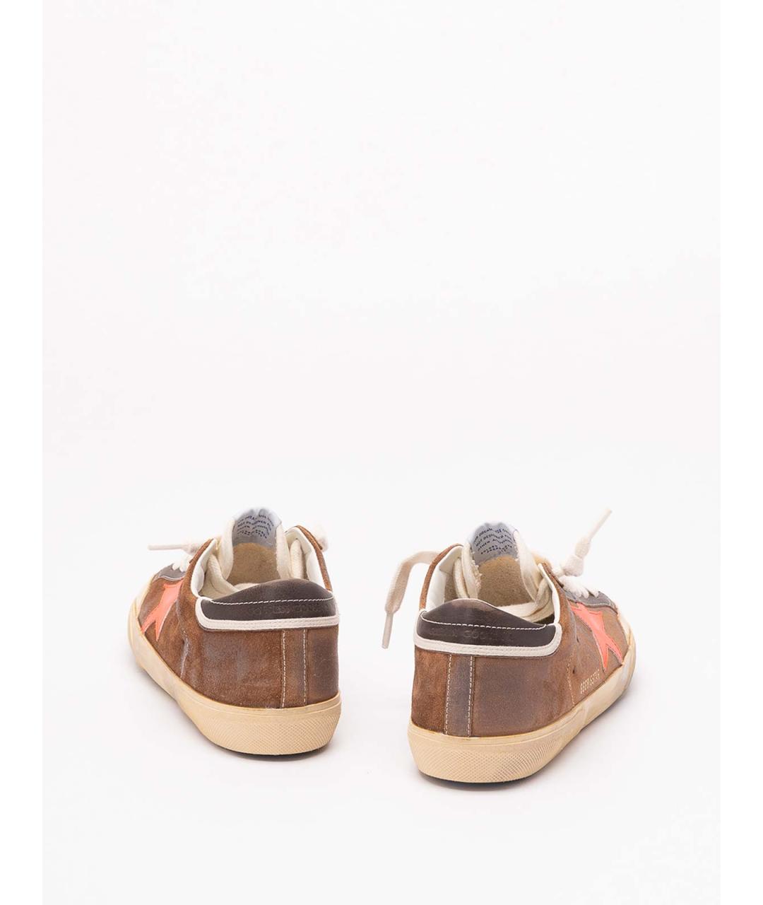 GOLDEN GOOSE DELUXE BRAND Коричневые кожаные низкие кроссовки / кеды, фото 3