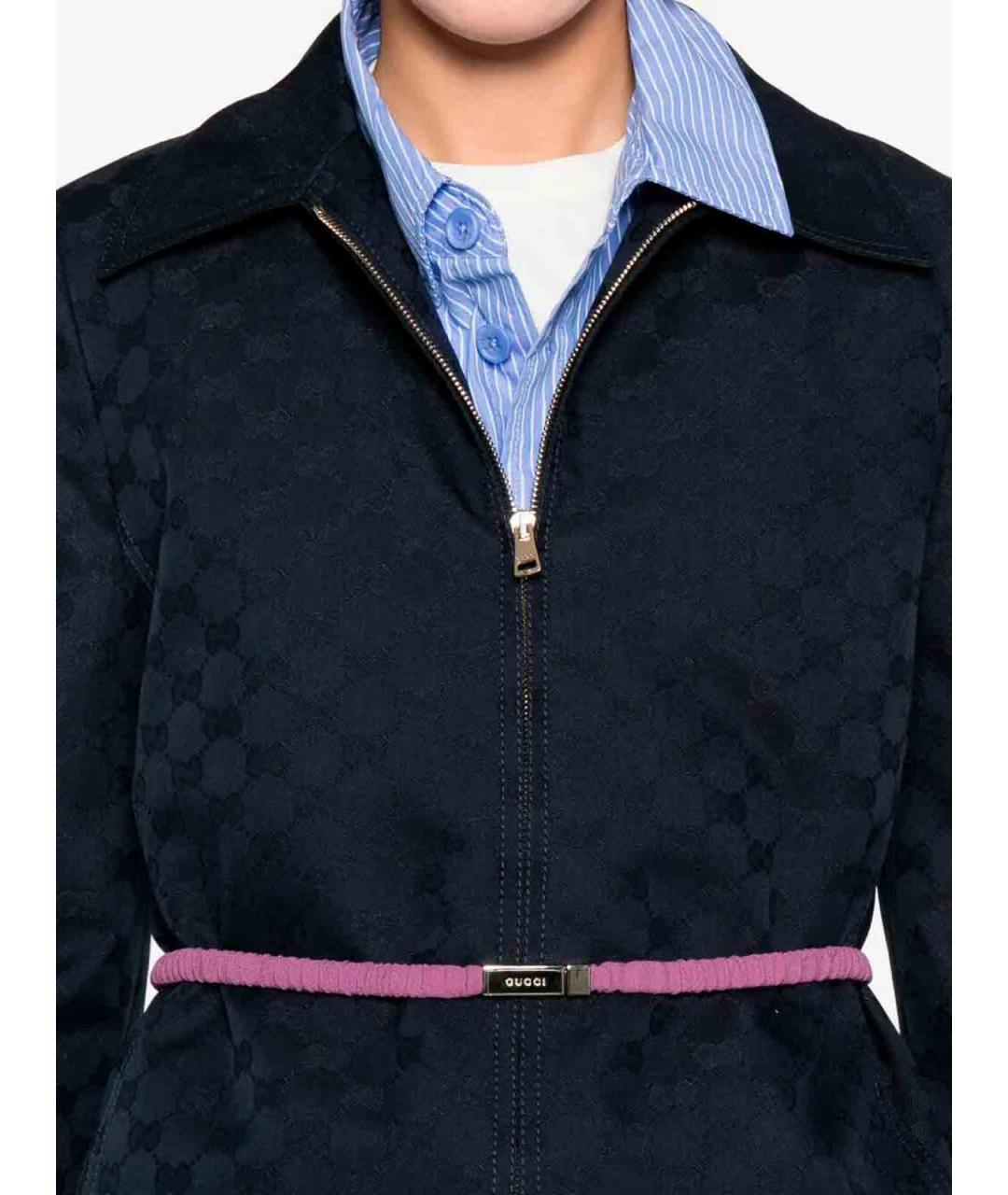 GUCCI Темно-синяя полиэстеровая куртка, фото 3