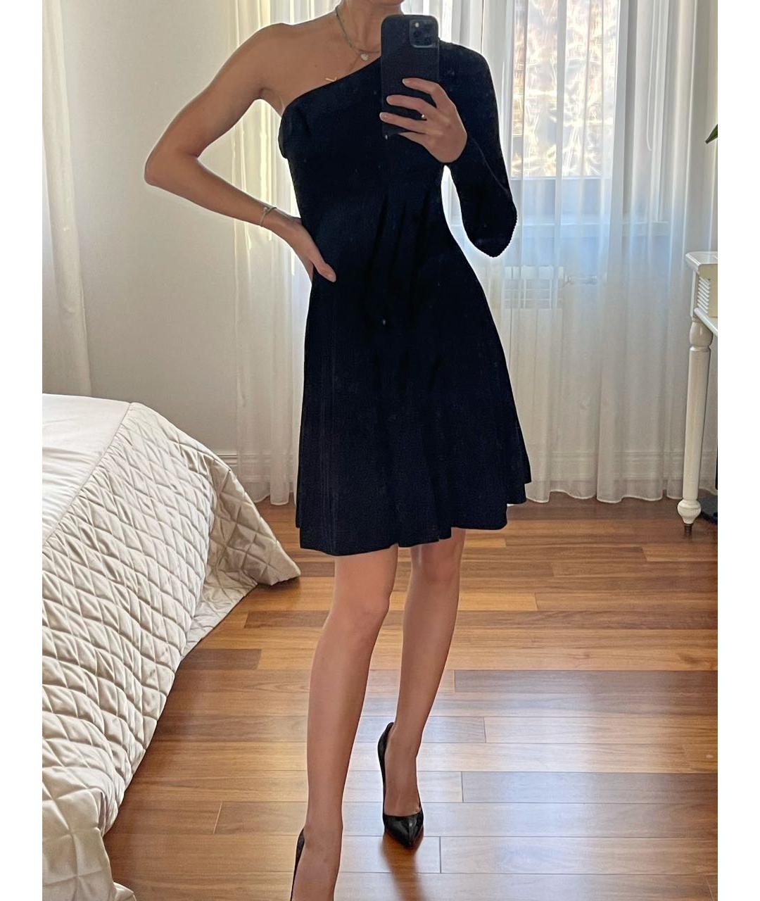 MAX MARA Черное вискозное повседневное платье, фото 5