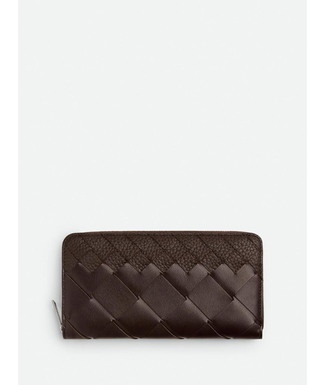 BOTTEGA VENETA Коричневый кожаный кошелек, фото 2