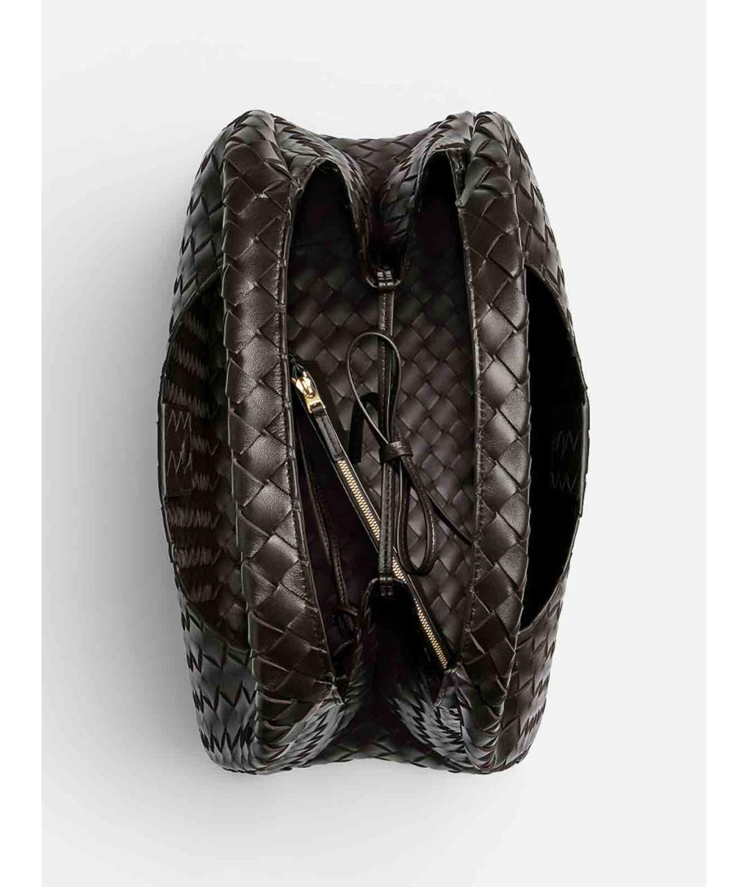 BOTTEGA VENETA Коричневая кожаная сумка через плечо, фото 3