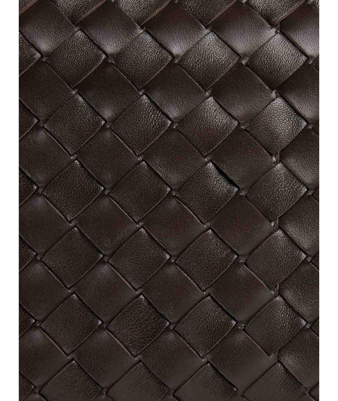 BOTTEGA VENETA Коричневая кожаная сумка через плечо, фото 4