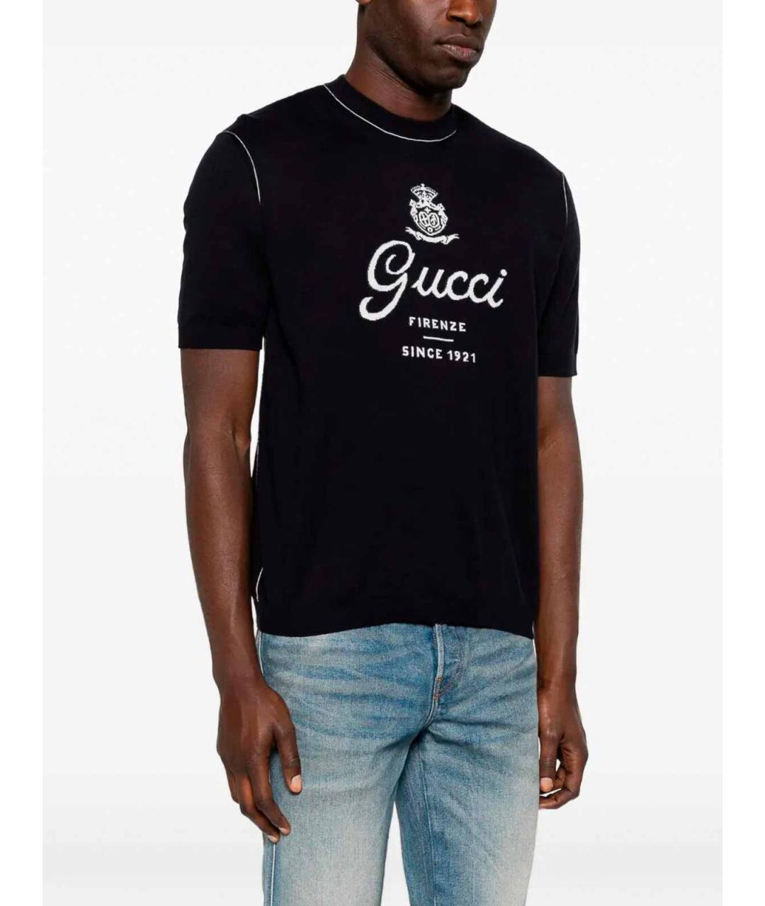 GUCCI Черный шелковый джемпер / свитер, фото 3