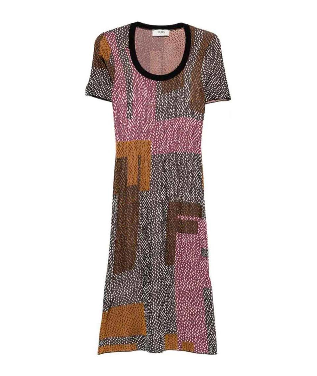 FENDI Мульти повседневное платье, фото 1