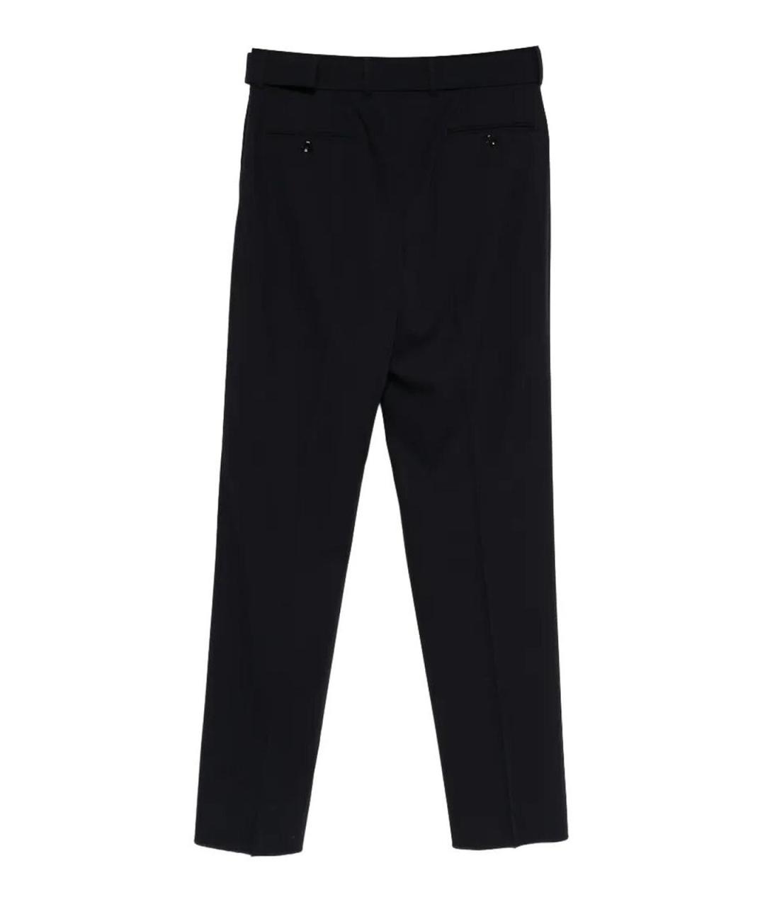 LARDINI Синие шерстяные повседневные брюки, фото 2