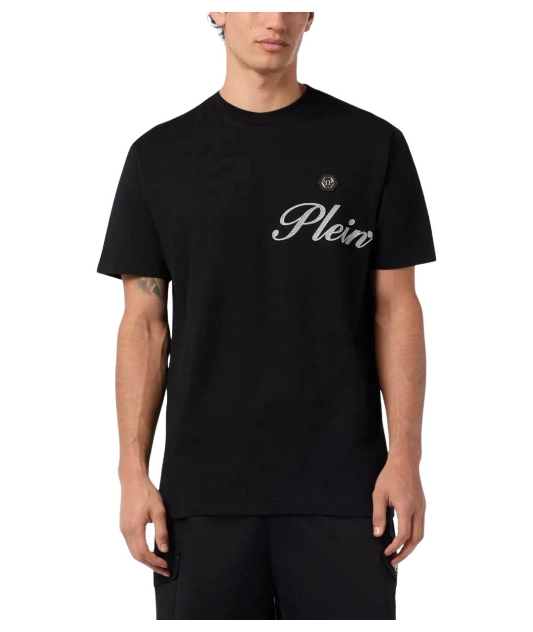 PHILIPP PLEIN Черная хлопковая футболка, фото 2