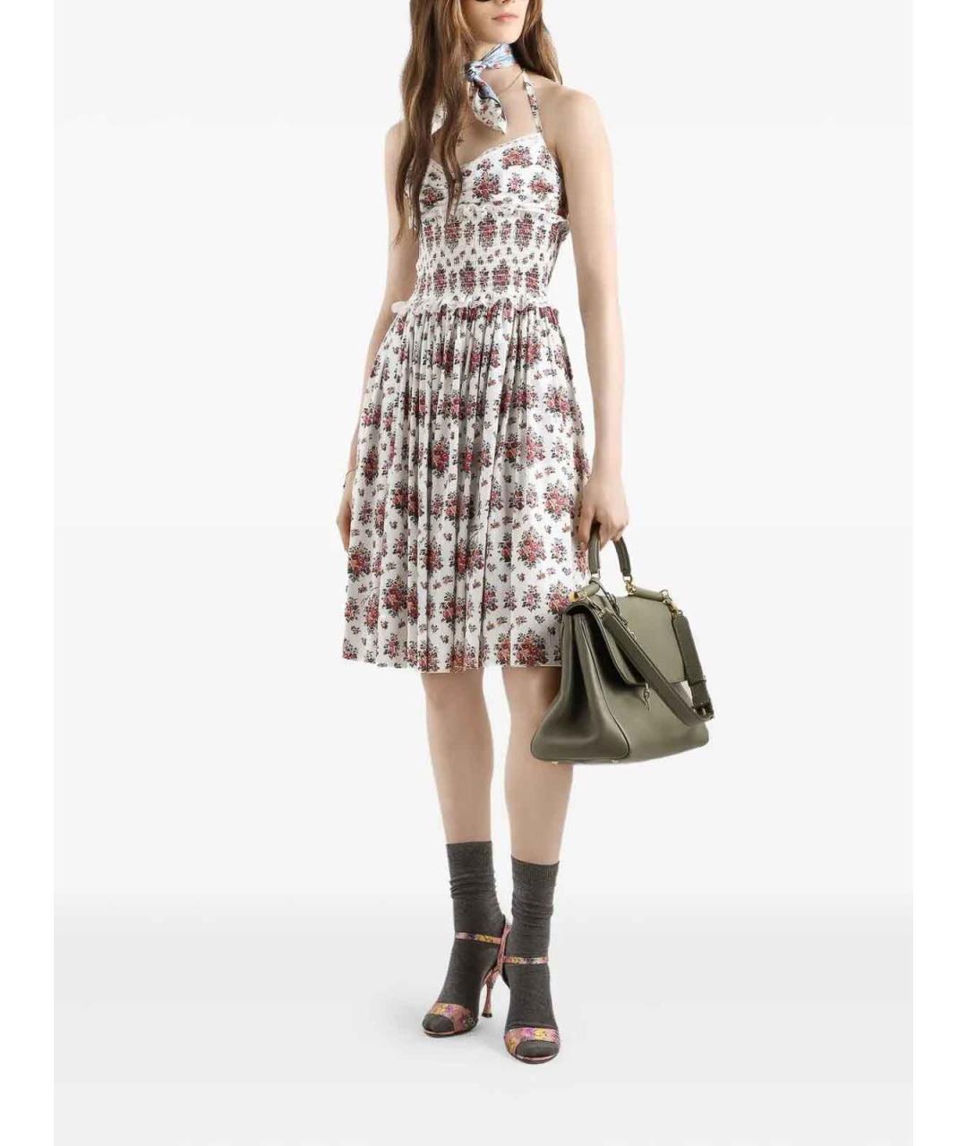 DOLCE&GABBANA Мульти хлопковое повседневное платье, фото 2
