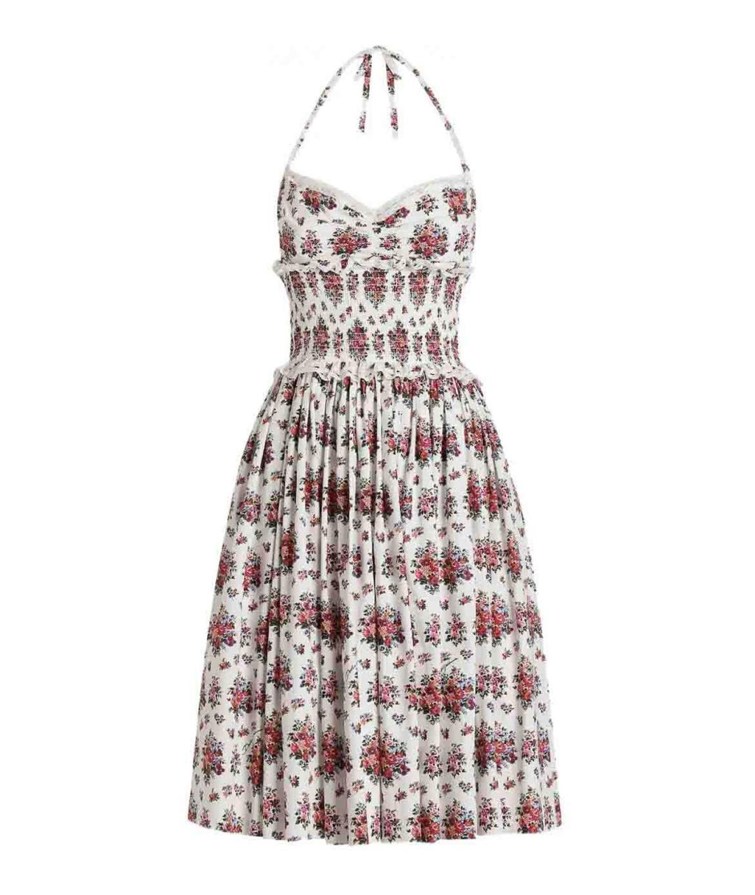 DOLCE&GABBANA Мульти хлопковое повседневное платье, фото 1