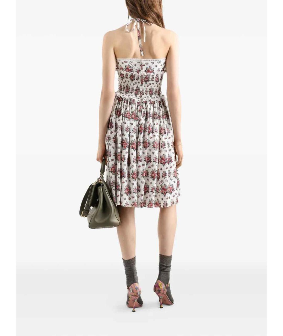 DOLCE&GABBANA Мульти хлопковое повседневное платье, фото 5