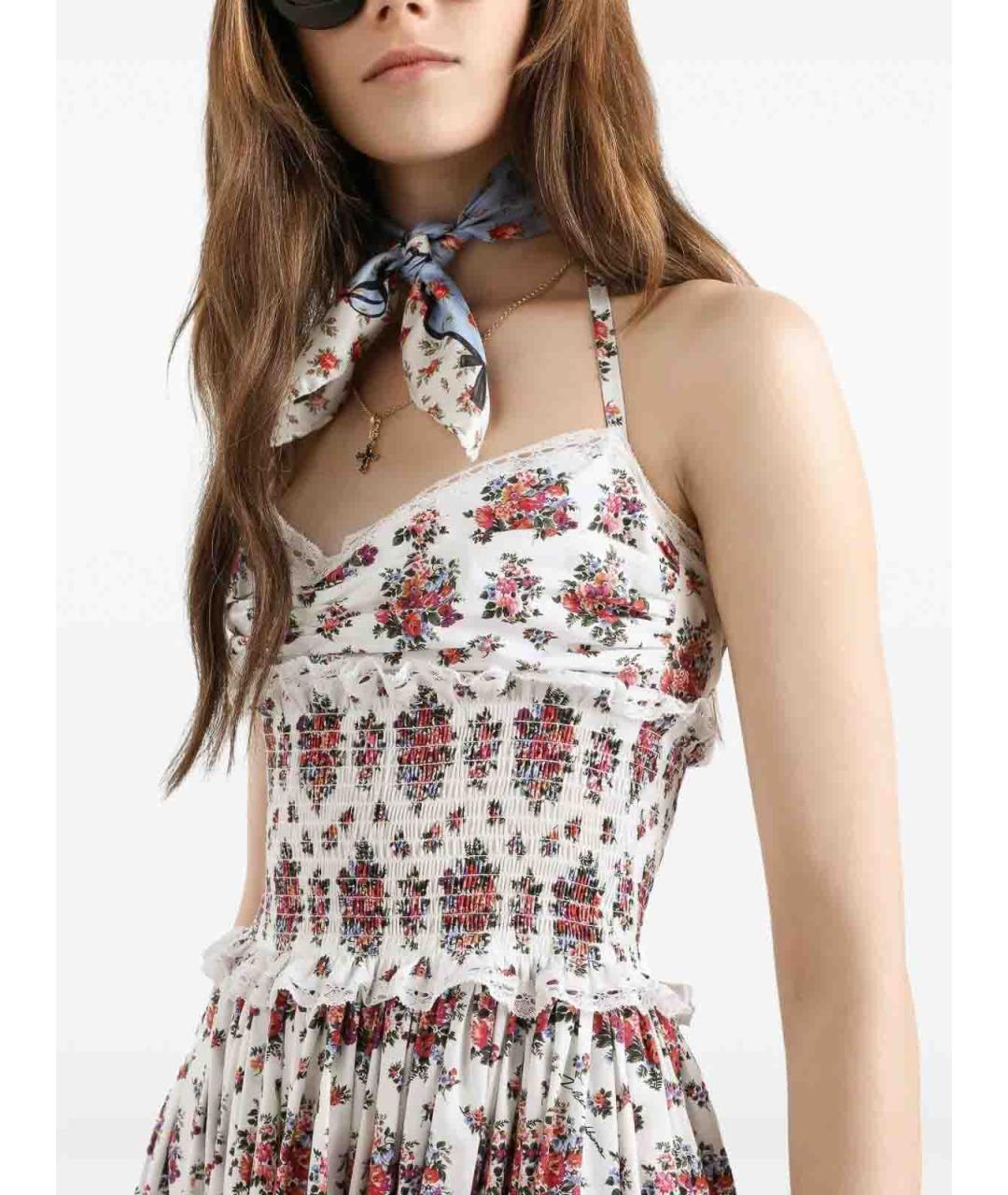 DOLCE&GABBANA Мульти хлопковое повседневное платье, фото 3