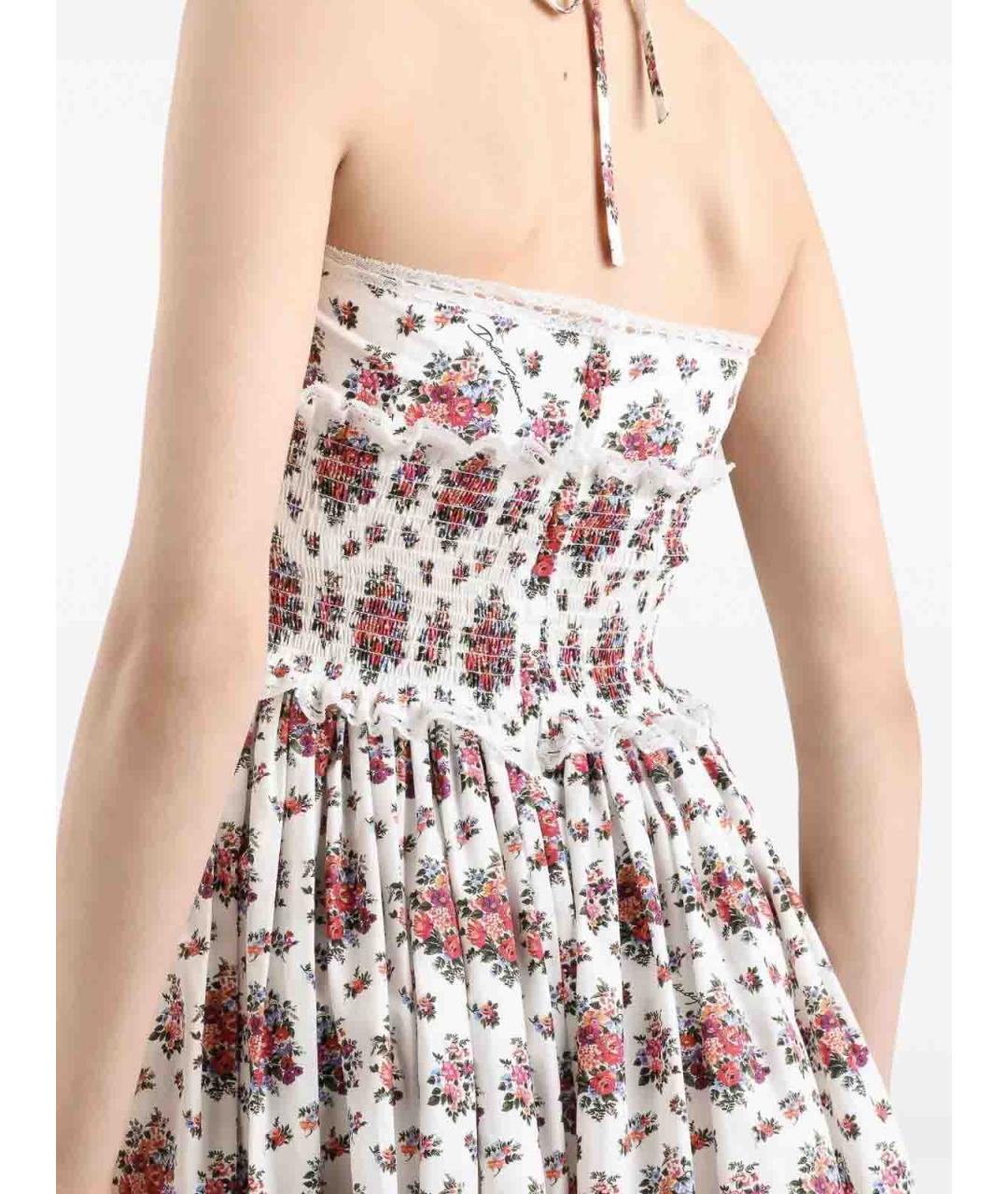 DOLCE&GABBANA Мульти хлопковое повседневное платье, фото 4