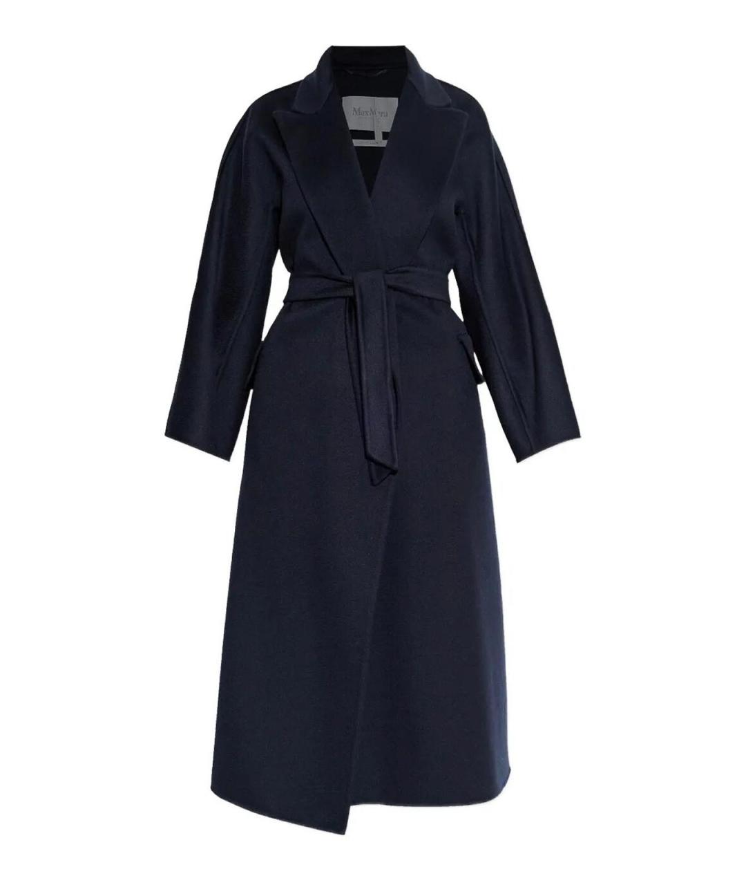 MAX MARA Синее кашемировое пальто, фото 1