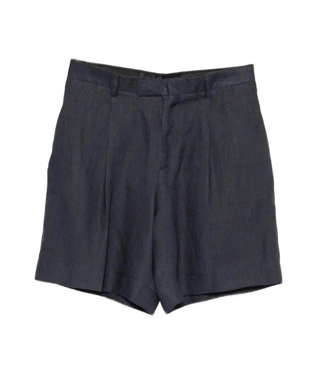 LARDINI Синие льняные шорты, фото 1