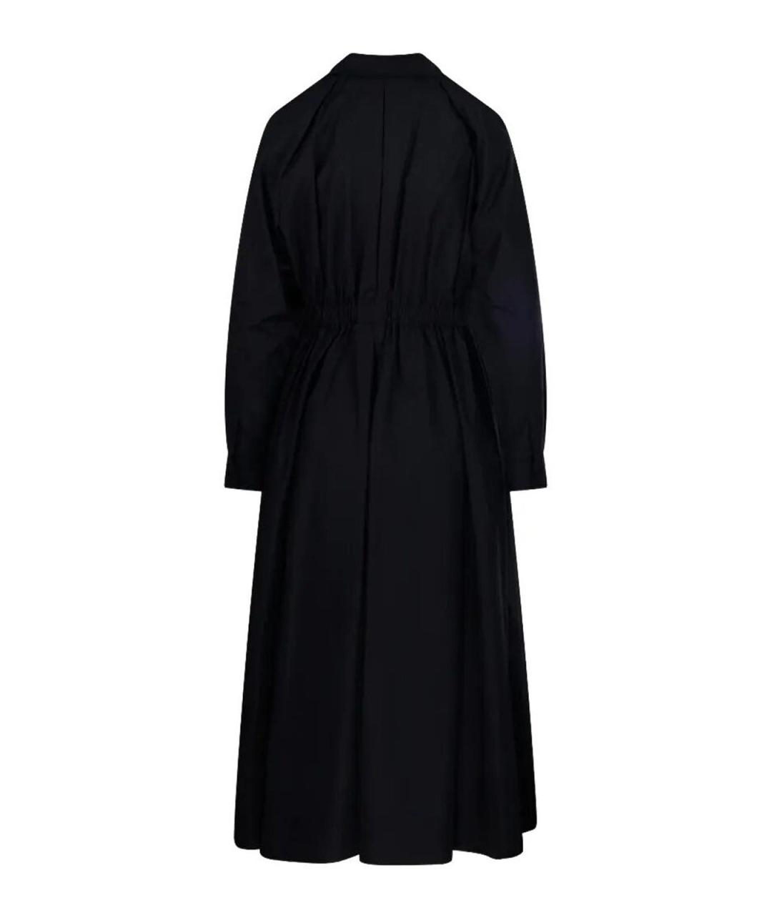 MAX MARA Черное хлопковое повседневное платье, фото 2