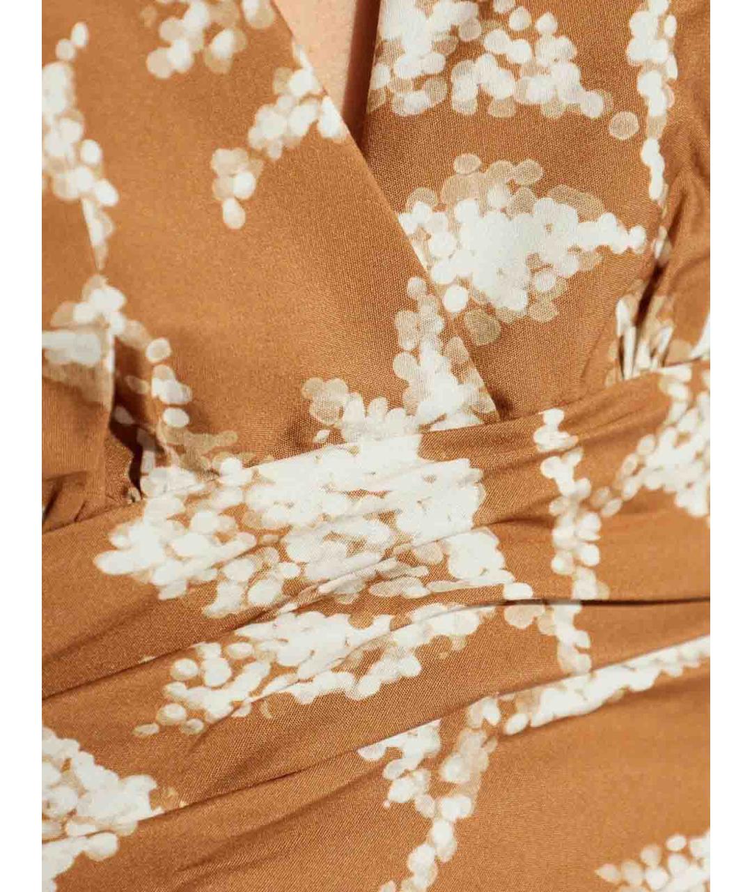 MAX MARA Бежевое хлопковое повседневное платье, фото 3