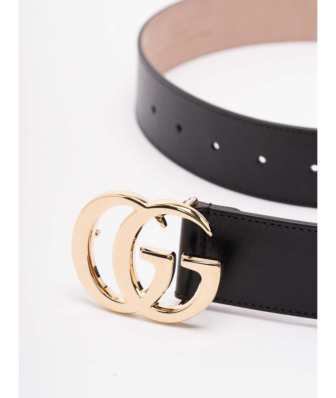 GUCCI Черный кожаный ремень, фото 2